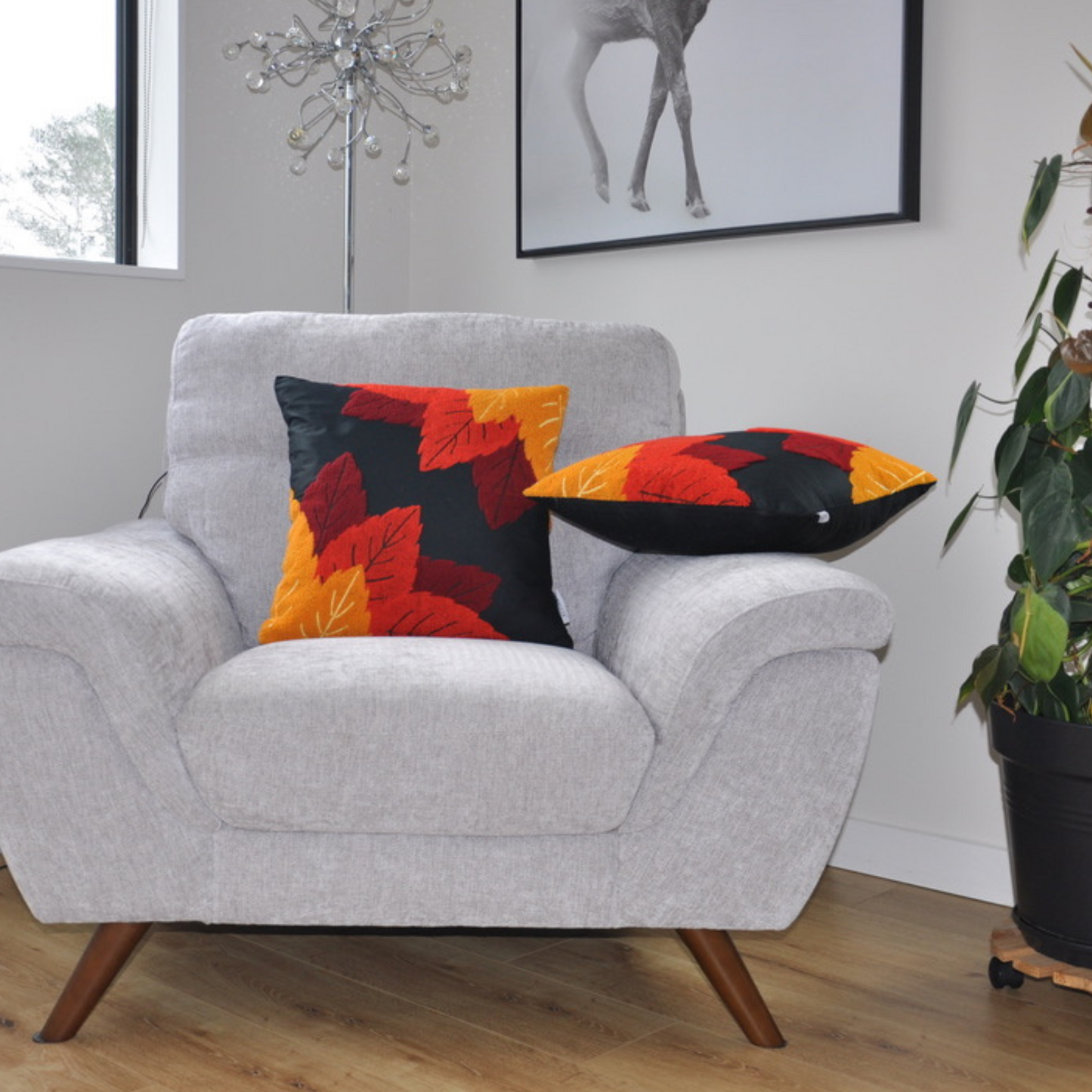 Decorative Embroidered Fall Pillow Covers