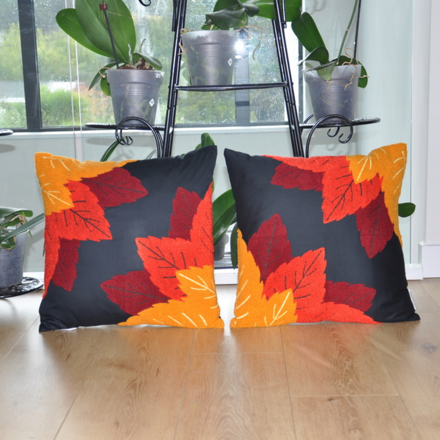 Decorative Embroidered Fall Pillow Covers