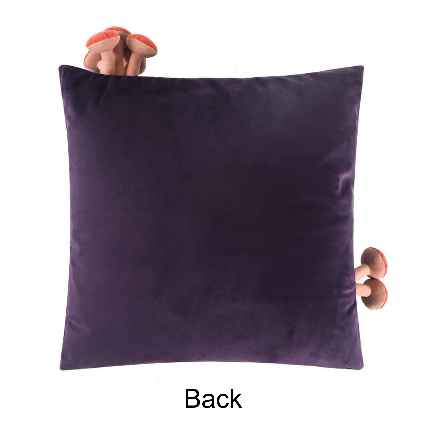 Decorative Mushroom Pillow Cover - Orange