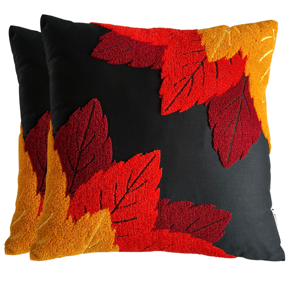 Decorative Embroidered Fall Pillow Covers